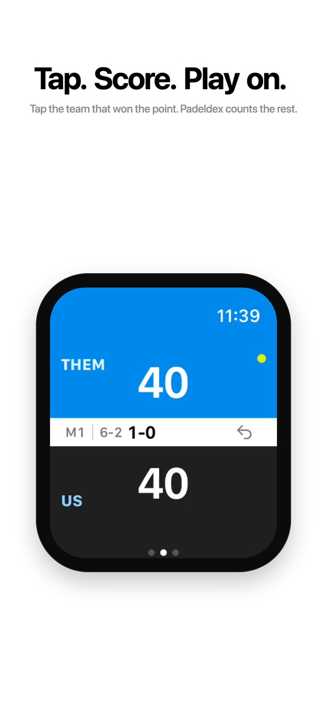 Apple Watch match screen at 40-40